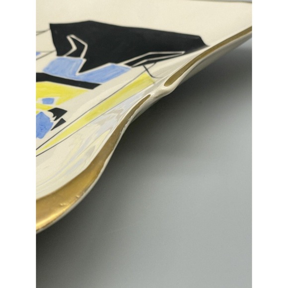 Vintage Norwegian Fisherman Porcelain Hand Painted Platters Norway Signed Set 2 - Picture 16 of 16